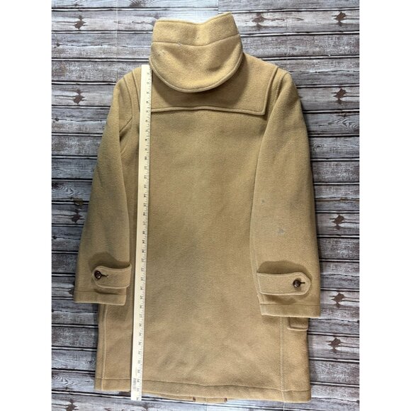 Gloverall X Abraham & Strauss Duffle Wool Coat sz 42 Beige Made England 70's 80' - Picture 6 of 8